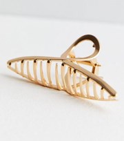 New Look Gold Metal Swirl Bulldog Claw Clip
